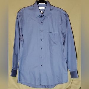 Blue button up dress shirt - Large - Wrinkle Free  16 34/35